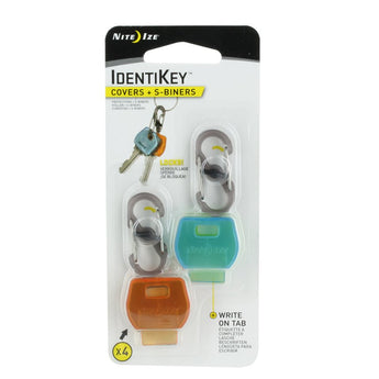 Nite Ize IdentiKey Covers Combo Pack - Includes 2 x S-Biner MicroLock Carabiner Clips (KIDC-M1-4R7)