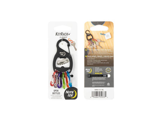 Nite Ize KeyRack and S-Biner - Black or Stainless Steel