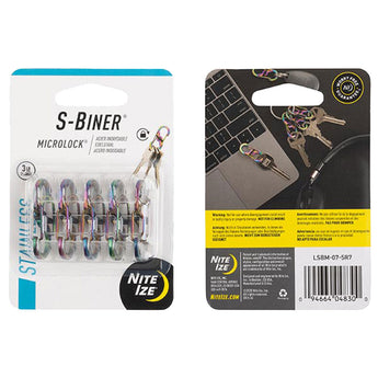Nite Ize S-Biner MicroLock Stainless - 5 Pack - Spectrum