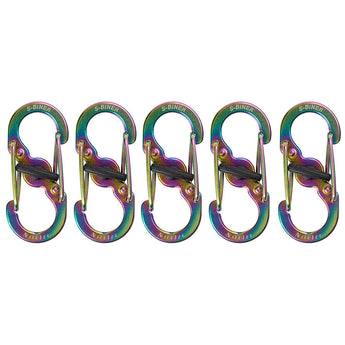 Nite Ize S-Biner MicroLock Stainless - 5 Pack - Spectrum