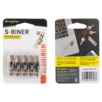 Nite Ize S-Biner MicroLock Aluminum - 5 Pack - Coyote