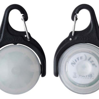 Nite Ize MoonLit LED Micro Lantern with Carabiner Clip - Swivel Design - Red or White LED - Includes 2 x CR2032s