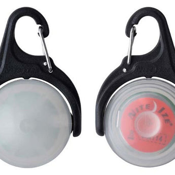 Nite Ize MoonLit LED Micro Lantern with Carabiner Clip - Swivel Design - Red LED - Includes 2 x CR2032s (MLTML-10-R6)