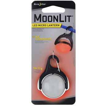 Nite Ize MoonLit LED Micro Lantern with Carabiner Clip - Swivel Design - Red LED - Includes 2 x CR2032s (MLTML-10-R6)