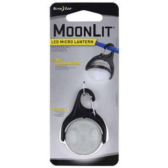 Nite Ize MoonLit LED Micro Lantern with Carabiner Clip - Swivel Design - Red or White LED - Includes 2 x CR2032s
