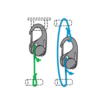 Nite Ize CamJam Cord Tightener - 2 Pack with 8 ft. Rope - Plastic