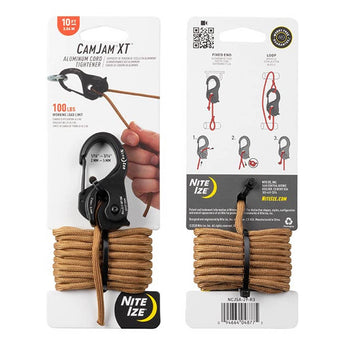 Nite Ize CamJam XT Aluminum Cord Tightener - With Coyote Paracord