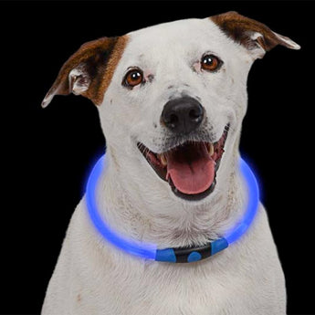 Nite Ize NiteHowl LED Safety Necklace for Pets - Cut to Fit 12 to 27-Inch - Orange, Blue, Red, Tie Dye Pink, or Green - L1154 Batteries Included