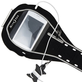 Nite Ize Action Armband for Smartphones - Includes S-Biner and Curvyman Cord Supervisor - Fits iPhone 3G/3GS/4/4S - Black (NIPB-08-01)