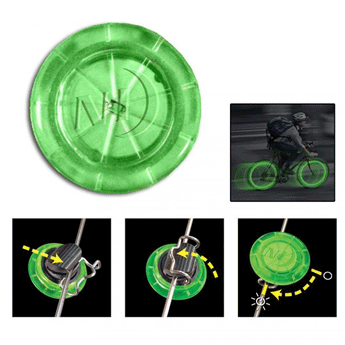Nite Ize See'Em Mini LED Spoke Lights for Bicycle Wheels - Includes 2 x CR927 - 2 Pack - Green (NSE2-03-28)