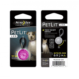 Nite Ize PetLit LED Collar Light with Carabiner Clip - White LED - Includes 1 x CR927 - Jewel Pink (PCL02-03-12JE)