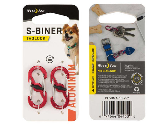 Nite Ize S-Biner TagLock Aluminum - 2 Pack
