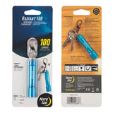Nite Ize Radiant 100 Keychain Flashlight - 100 Lumens - Includes 1 x AAA - Blue or Olive