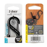 Nite Ize S-Biner Dual Carabiner Stainless Steel #3 - 3 Pack - Black and Stainless