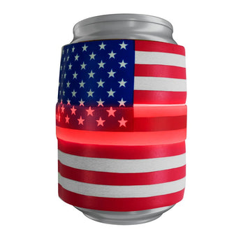 Nite Ize SlapLit Rechargeable LED Drink Wrap - USA or Red Color Options - Disc-O Select / USB-C Rechargeable or with 1 x Included CR2032