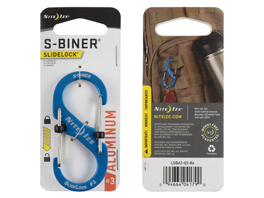 Nite Ize SlideLock S-Biner #3 Carabiner - Aluminum - Various Colors