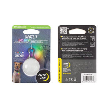 nite ize spotlit rechargeable carabiner light - packaging