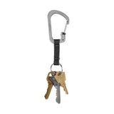 Nite Ize SlideLock Carabiner Key Ring - Stainless Steel with Sliding Lock - Includes Nylon Strap - #3 - Black or Stainless