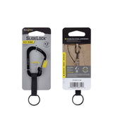 Nite Ize SlideLock Carabiner Key Ring - Stainless Steel with Sliding Lock - Includes Nylon Strap - #3 - Black or Stainless