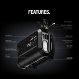 NOCO AX65 12V 2000A Boost-X Jump Starter and 12V 22A Air Compressor - Uses Built-in Li-ion Battery Pack