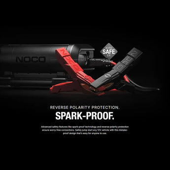 NOCO AX65 12V 2000A Boost-X Jump Starter and 12V 22A Air Compressor - Uses Built-in Li-ion Battery Pack