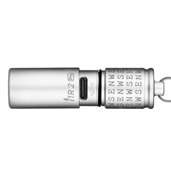 Olight I1R 2 Pro EOS Keychain Twist USB-C Rechargeable Flashlight - Cardinal Directions Edition - Chip Scale LED - 180 Lumens - Uses Built-In 130mAh Battery Pack - North, South, East, West and Center
