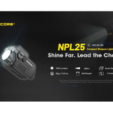 Nitecore NPL-25 Rechargeable LED Weapon Light - 900 Lumens - NiteLab UHi 20 - Includes 500mAh Li-ion Battery Pack