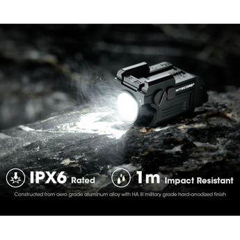 Nitecore NPL-25 Rechargeable LED Weapon Light - 900 Lumens - NiteLab UHi 20 - Includes 500mAh Li-ion Battery Pack