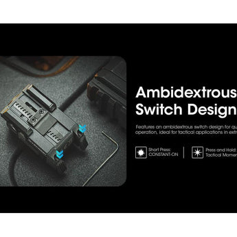 Nitecore NPL-25 Rechargeable LED Weapon Light - 900 Lumens - NiteLab UHi 20 - Includes 500mAh Li-ion Battery Pack