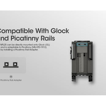 Nitecore NPL-25 Rechargeable LED Weapon Light - 900 Lumens - NiteLab UHi 20 - Includes 500mAh Li-ion Battery Pack