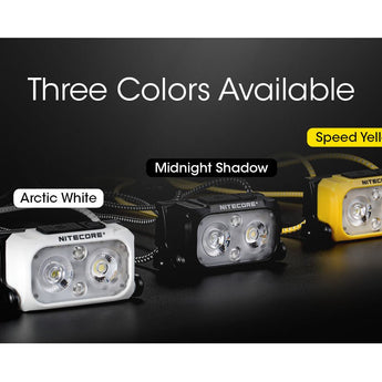 Nitecore NU21 Ultra Lightweight Dual Beam USB-C Rechargeable LED Headlamp - 360 Lumens - Uses Built-in 500mAh Li-ion Battery Pack - White, Black, or Yellow