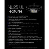 Nitecore NU25 USB-C Rechargeable LED Headlamp - Standard 400L or UL Model