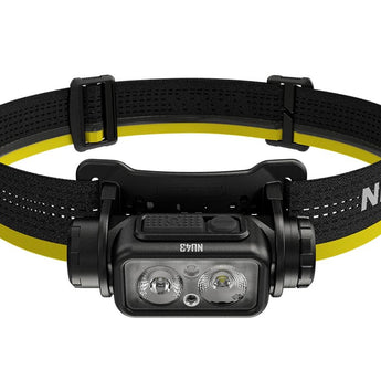 Nitecore NU43 USB-C Rechargeable Lightweight LED Headlamp - 1400 Lumens - Uses Built-in 3.6V 3400mAh Li-ion Battery Pack