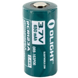 Olight 650mAh 16340 Li-Ion Battery Vertical View