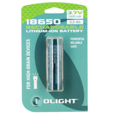 Olight 18650 3.7V 2600mAh Rechargeable Li-ion Battery - Package Shot