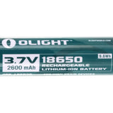 Olight ORB2-186P26 18650 2600mAh 3.7V Protected Lithium Ion (Li-ion) Button Top Battery - Retail Card