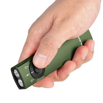 Olight Arkfeld Pro Rechargeable LED Flashlight - 1300 Lumens - Cool White or Neutral White LED - 365nm UV - 520nm Green Laser - Uses Built-in 1500mAh Li-Poly Battery Pack - Black and Additional Colors