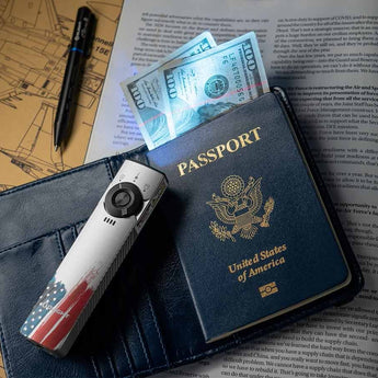 Olight Arkfeld Pro Rechargeable LED Flashlight - 1300 Lumens - Cool White or Neutral White LED - 365nm UV - 520nm Green Laser - Uses Built-in 1500mAh Li-Poly Battery Pack - Black and Additional Colors