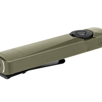 Olight Arkfeld Ultra Rechargeable LED Flashlight - 1400 Lumens - Cool or Neutral White - 365nm UV - Green Laser - Uses Built-in 1500mAh Li-Poly Battery Pack - Multiple Color Options