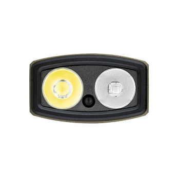 Olight Arkfeld Ultra Rechargeable LED Flashlight - 1400 Lumens - Cool or Neutral White - 365nm UV - Green Laser - Uses Built-in 1500mAh Li-Poly Battery Pack - Multiple Color Options