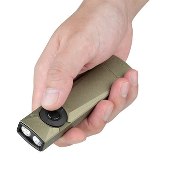 Olight Arkfeld Ultra Rechargeable LED Flashlight - 1400 Lumens - Cool or Neutral White - 365nm UV - Green Laser - Uses Built-in 1500mAh Li-Poly Battery Pack - Multiple Color Options