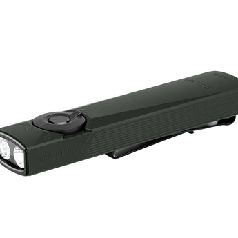 Olight Arkfeld Ultra Rechargeable LED Flashlight - 1400 Lumens - Cool or Neutral White - 365nm UV - Green Laser - Uses Built-in 1500mAh Li-Poly Battery Pack - Multiple Color Options