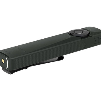 Olight Arkfeld Ultra Rechargeable LED Flashlight - 1400 Lumens - Cool or Neutral White - 365nm UV - Green Laser - Uses Built-in 1500mAh Li-Poly Battery Pack - Multiple Color Options