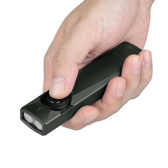 Olight Arkfeld Ultra Rechargeable LED Flashlight - 1400 Lumens - Cool or Neutral White - 365nm UV - Green Laser - Uses Built-in 1500mAh Li-Poly Battery Pack - Multiple Color Options