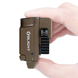 Olight Baldr Mini Rechargeable LED Pistol Light with Green Laser - 600 Lumens - Uses Built-In 3.7V 230mAh Li-Poly Battery Pack - Black or Desert Tan