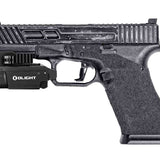 Olight Baldr Mini Rechargeable LED Pistol Light with Green Laser - 600 Lumens - Uses Built-In 3.7V 230mAh Li-Poly Battery Pack - Black or Desert Tan