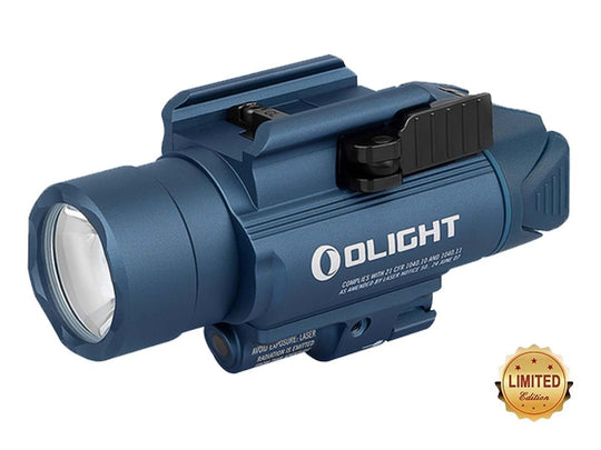 Olight Baldr Pro Weapon Light with Green Laser - 1350 Lumens - Includes 2 x CR123A - Midnight Blue