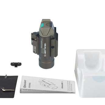 Olight Baldr Pro Weapon Light with Green Laser - Black or Desert Tan - 1350 Lumens - Includes 2 x CR123A