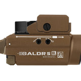 Olight Baldr S BL Rechargeable Weapon Light with Blue Laser - 800 Lumens - Uses Built-In 380mAh Li-Poly Battery Pack - Black or Desert Tan