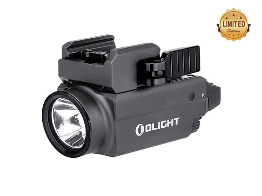 Olight Baldr S BL Rechargeable Weapon Light with Blue Laser - 800 Lumens - Uses Built-In 380mAh Li-Poly Battery Pack - Gunmetal Grey